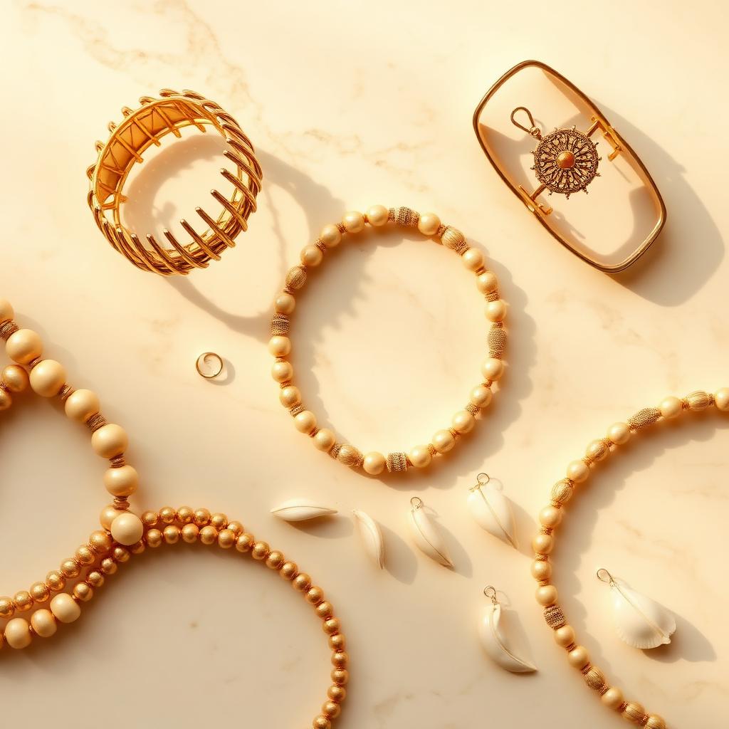 Gold Hair Cuffs Set